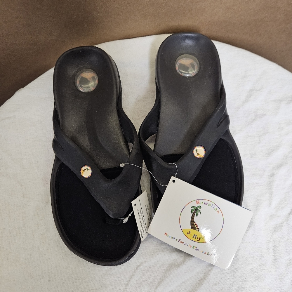 Black Flip Flop Sandals Men Size 11 - Picture 8 of 16